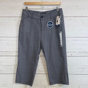 Lee Modern Series Curvy Fit Stretch Navy/White Capri Pants, size 12, NWT